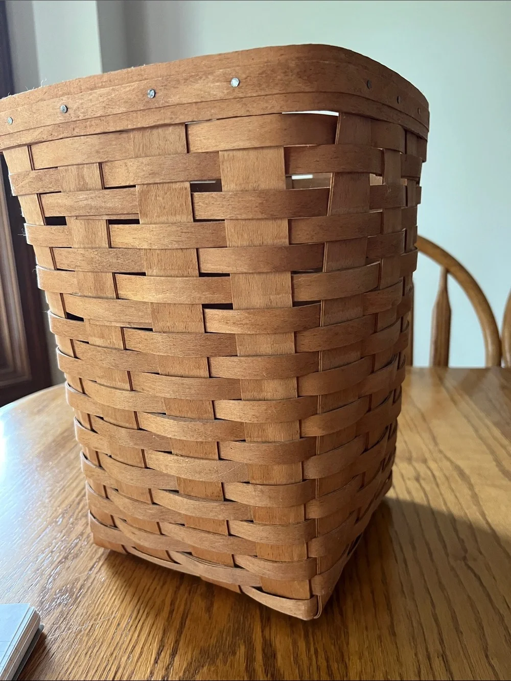 Longaberger Basket 12 inch by 9.25 inch square basket  no liner